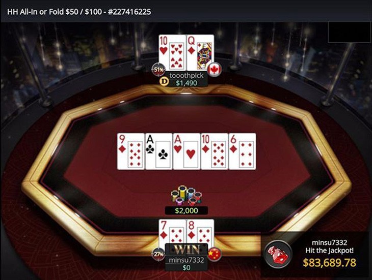 All-In or Fold или AoF Jackpot в игре